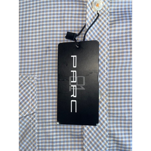 Parc 81 Mens Sz XXL Short Sleeve Button Down Casual Dress Shirt‎  Orange Cagney - Picture 8 of 9